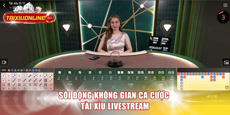 Sôi động không gian cá cược Tài xỉu Livestream