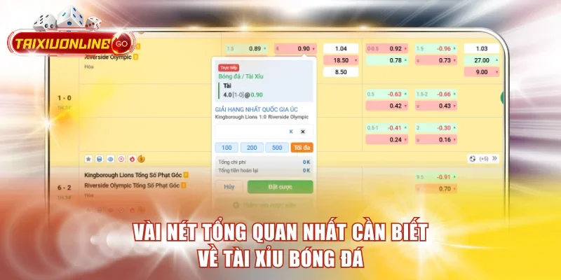 Vài nét tổng quan nhất cần biết về tài xỉu bóng đá